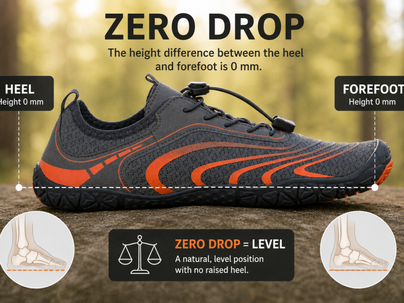 Mitä zero drop tarkoittaa kengissä?